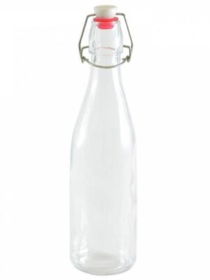 Kinekus Fľaša sklenená 1L s patentným uzáverom
