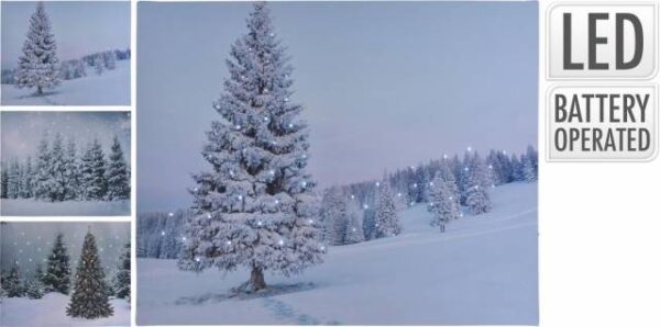 Kinekus Obraz vianočný 50x40 cm s LED osvetlením