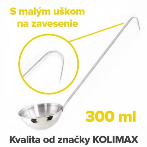 KOLIMAX ČR Nerezová kuchynská naberačka 12 cm/300 ml