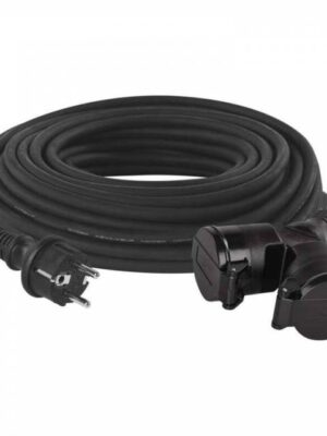 EMOS Predlžovací kábel gumový – 2 zásuvky