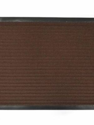 Kinekus Rohož 50x80 cm guma + textil hnedá pruhovaná s gumenným okrajom