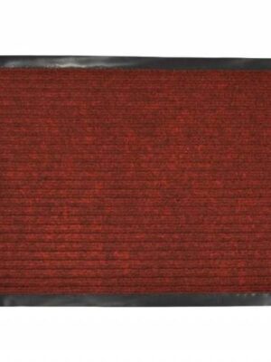 Kinekus Rohož 40x60 cm guma + textil bordová pruhovaná s gumeným okrajom