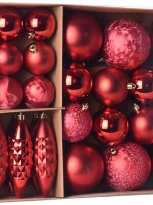 Kinekus Červená vianočná guľa + cencúľ / šiška