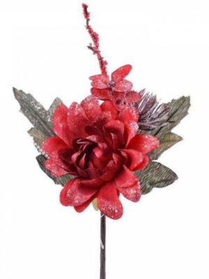 Kinekus Ozdoba zapichovacia kvet dahlia červená