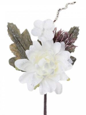 Kinekus Ozdoba zapichovacia kvet dahlia krémová