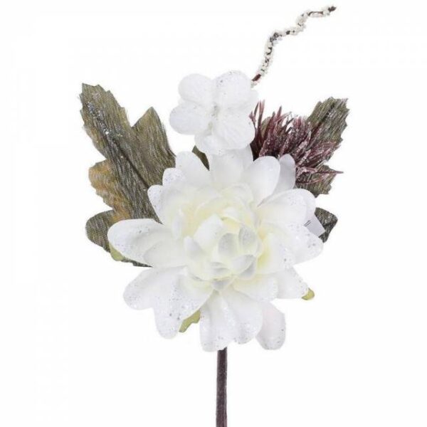Kinekus Ozdoba zapichovacia kvet dahlia krémová