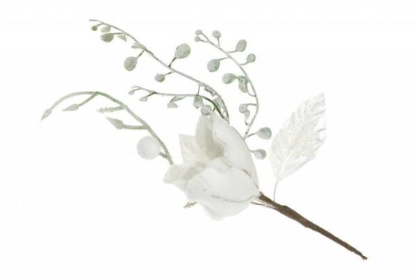 Kinekus Ozdoba zapichovacia kvet magnólia biela
