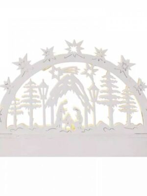 Kinekus LED vianočný betlehem drevený
