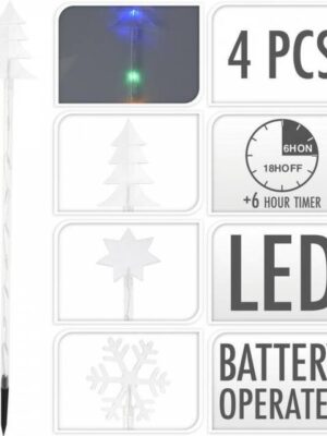 Kinekus Svetlo vianočné zapichovacie 36 LED farebné