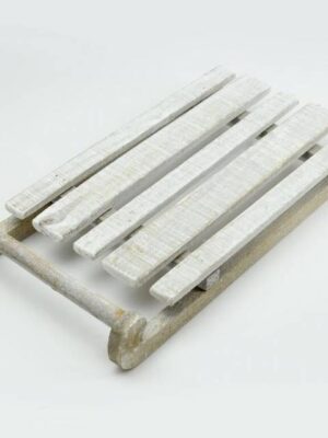 Kinekus Dekorácia sánky 42x21x6 cm drevo biele