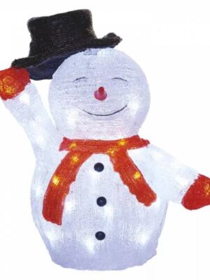 EMOS LED vianočný snehuliak s klobúkom