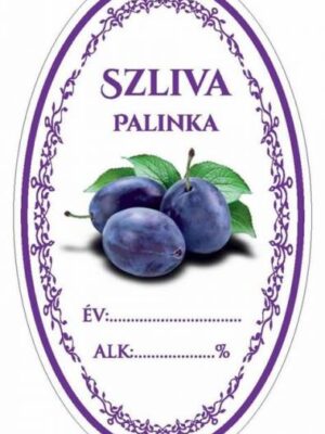 Kinekus Samolepka domáca SLIVOVICA/SZILVA PALINKA ovál 16ks etikiet HU