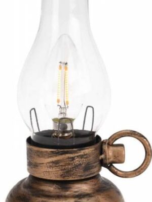 Kinekus Lampáš svietnik LED 20 cm kov dizajn petrolejka
