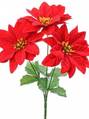 Kinekus Ozdoba zapichovacia kvet poinsettia kytica 32 cm červená