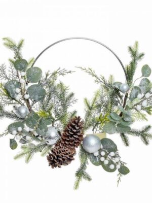 Kinekus Veniec vianočný 45 cm čečina dekorovaný